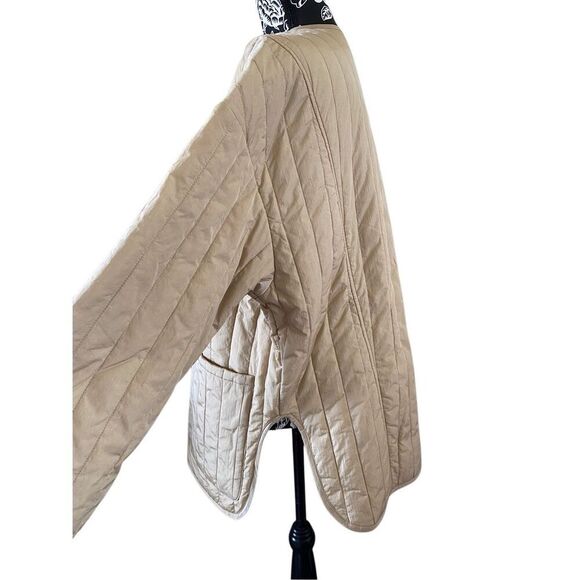 Calvin Klein Liner Jacket Khaki Quilted Winter Coat Outdoors Spring Preppy - Picture 4 of 15